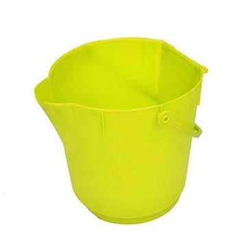 14l Plastic Shatter Res Bucket Yellow