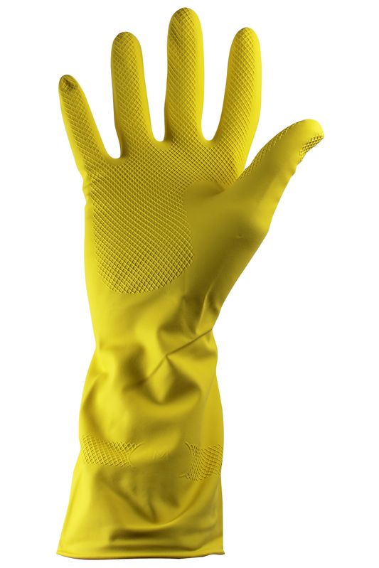 XL Yellow Rubber Gloves