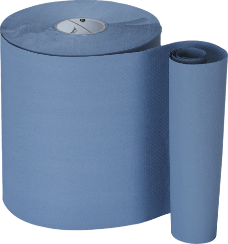 Blue1 Ply Embossed Hand Towel Roll