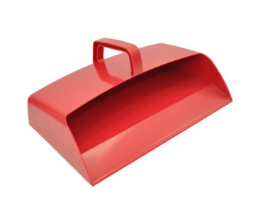Red Enclosed Plastic Dustpan 305mmx200mm