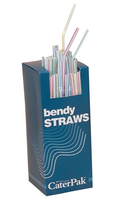 Flexi Straws In Dispenser