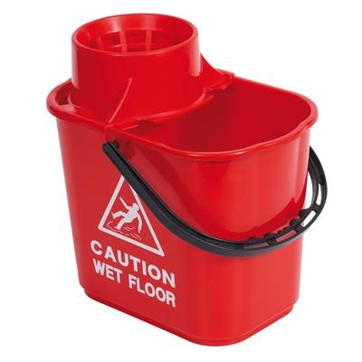 Red Professional Mop Bucket 15ltr
