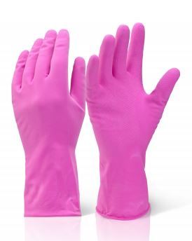 Medium Red Rubber Gloves