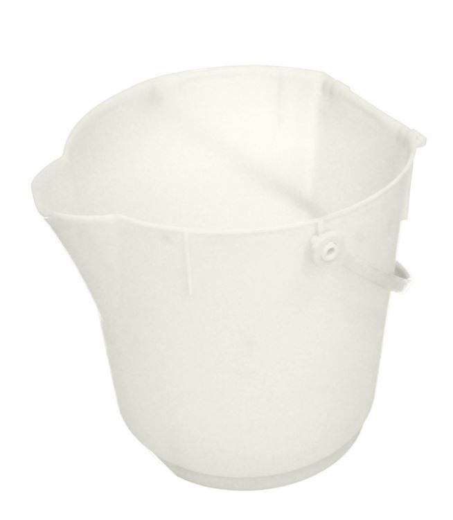 White 14l Shatter Resistant Bucket