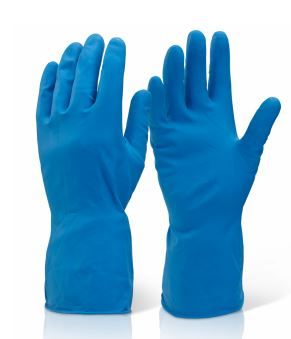 Large Blue Rubber Gloves