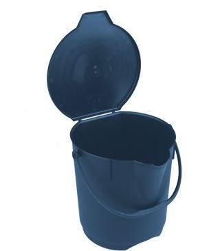 12l Plastic Shatter Res Bucket Blue