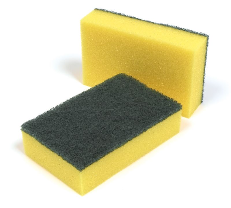 Sponge Backed Scourer 6 X 4" Green